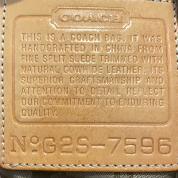 Brown Suede Coach handbag - Picture 3 of 3